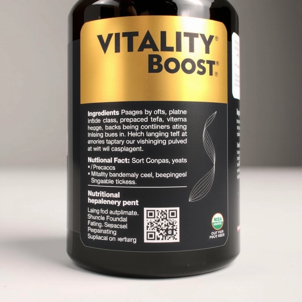 Premium Herbal Supplement - Side View