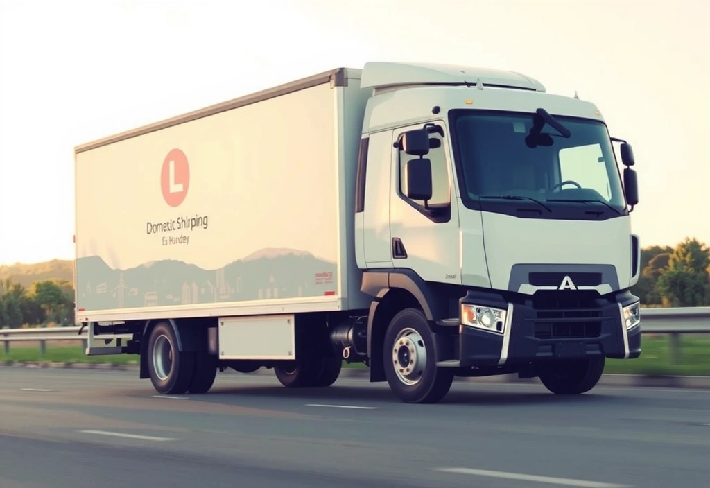Delivery truck making a domestic shipment in Hungary